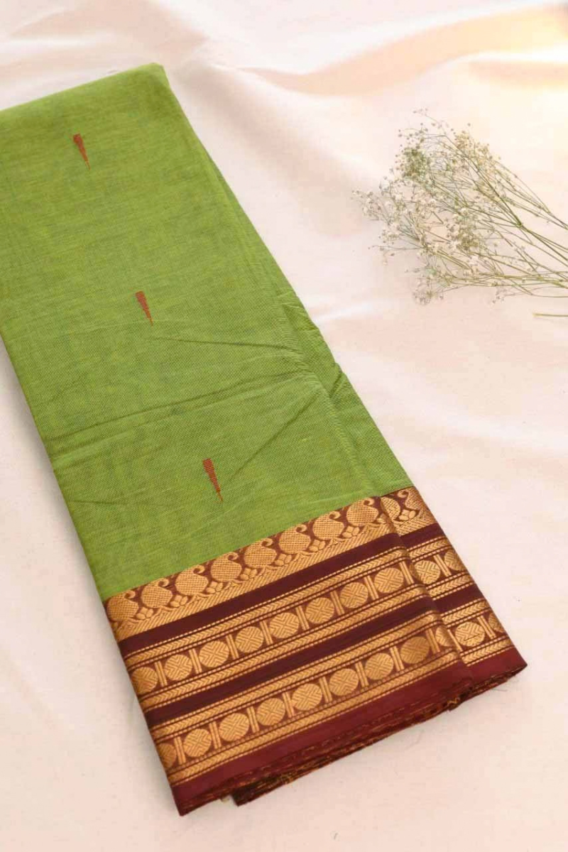 Butta Chettinad Cotton Saree CW396