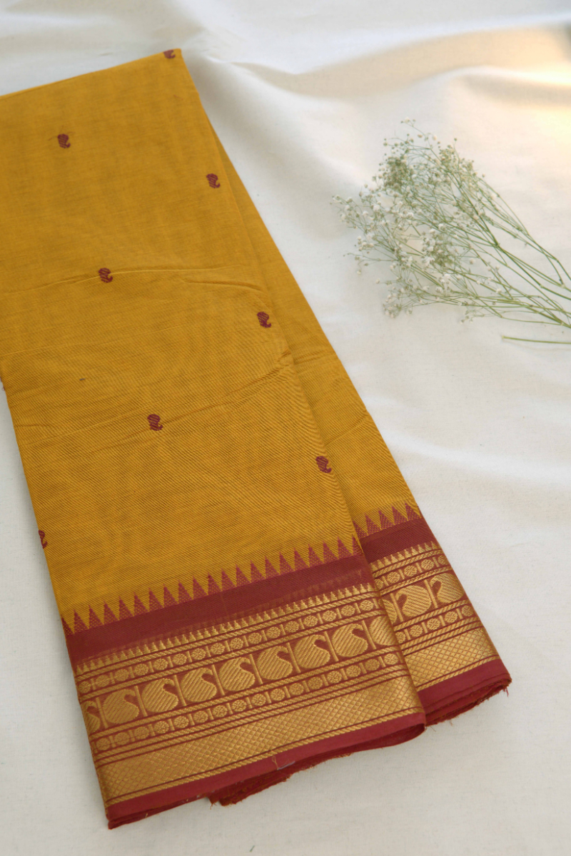 Butta Chettinad Cotton Saree CW397