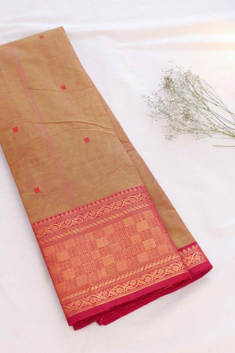 Butta Chettinad Cotton Saree CW413