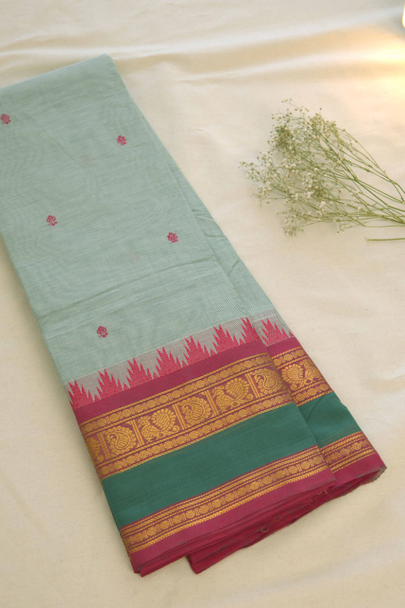 Butta Chettinad Cotton Saree CW415