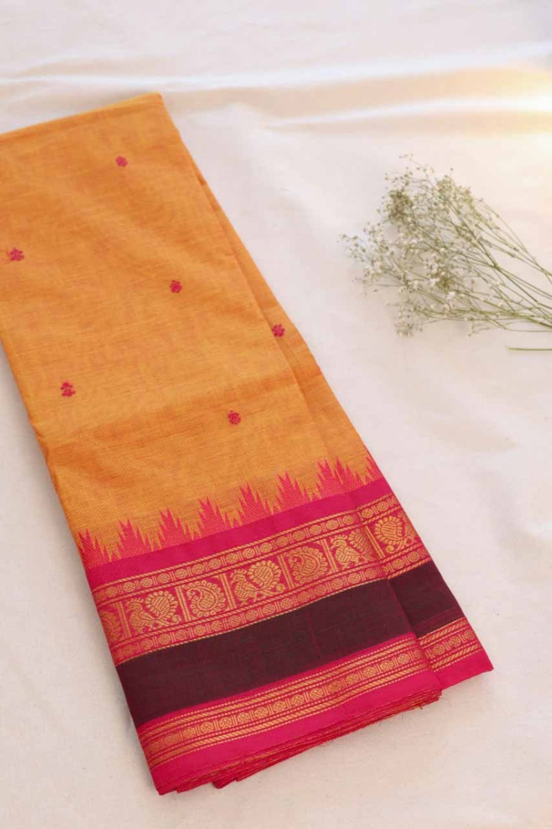 Butta Chettinad Cotton Saree CW420