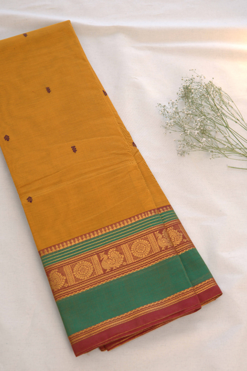 Butta Chettinad Cotton Saree CW407