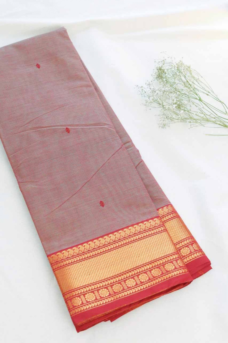Butta Chettinad Cotton Saree CW409