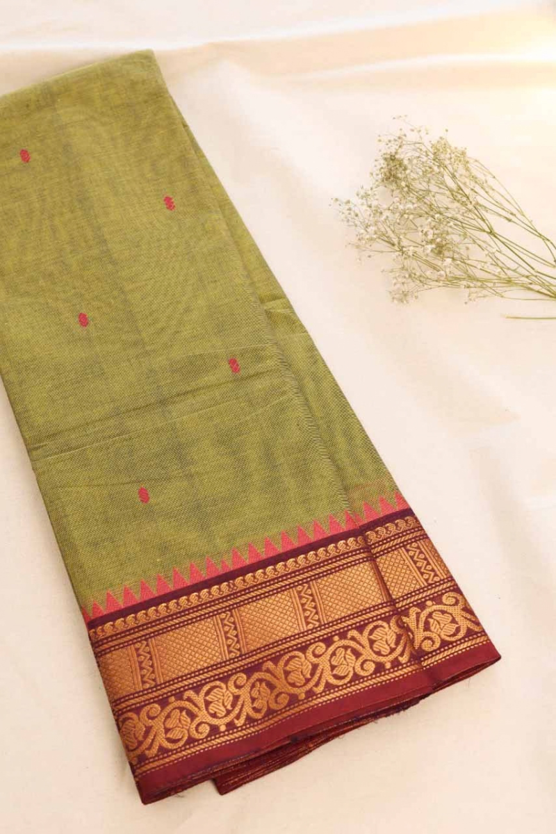 Butta Chettinad Cotton Saree CW422
