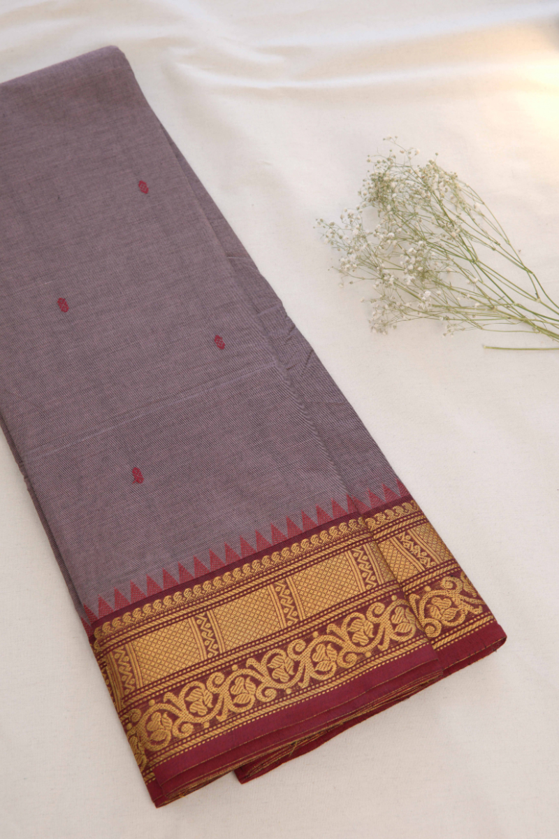 Butta Chettinad Cotton Saree CW394