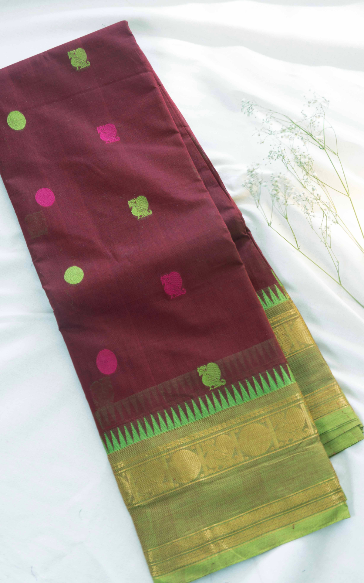 Butta Chettinad Cotton Saree CW560