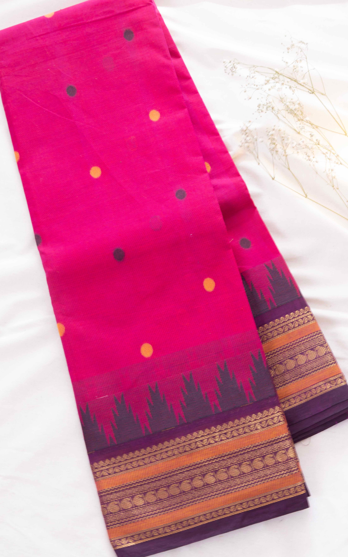 Butta Chettinad Cotton Saree CW562