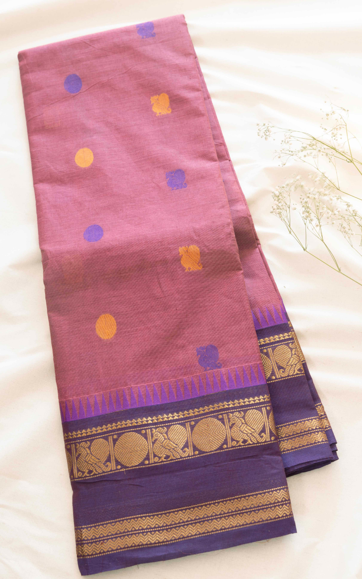 Butta Chettinad Cotton Saree CW566