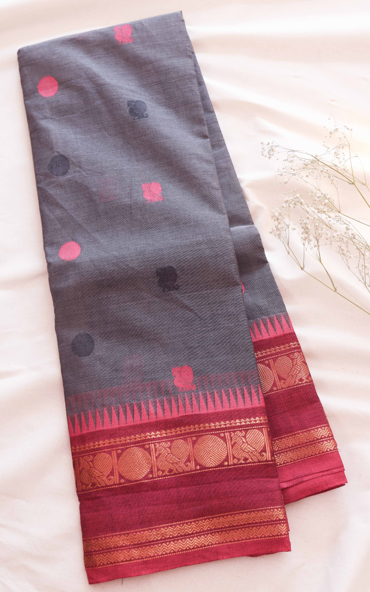 Butta Chettinad Cotton Saree CW567