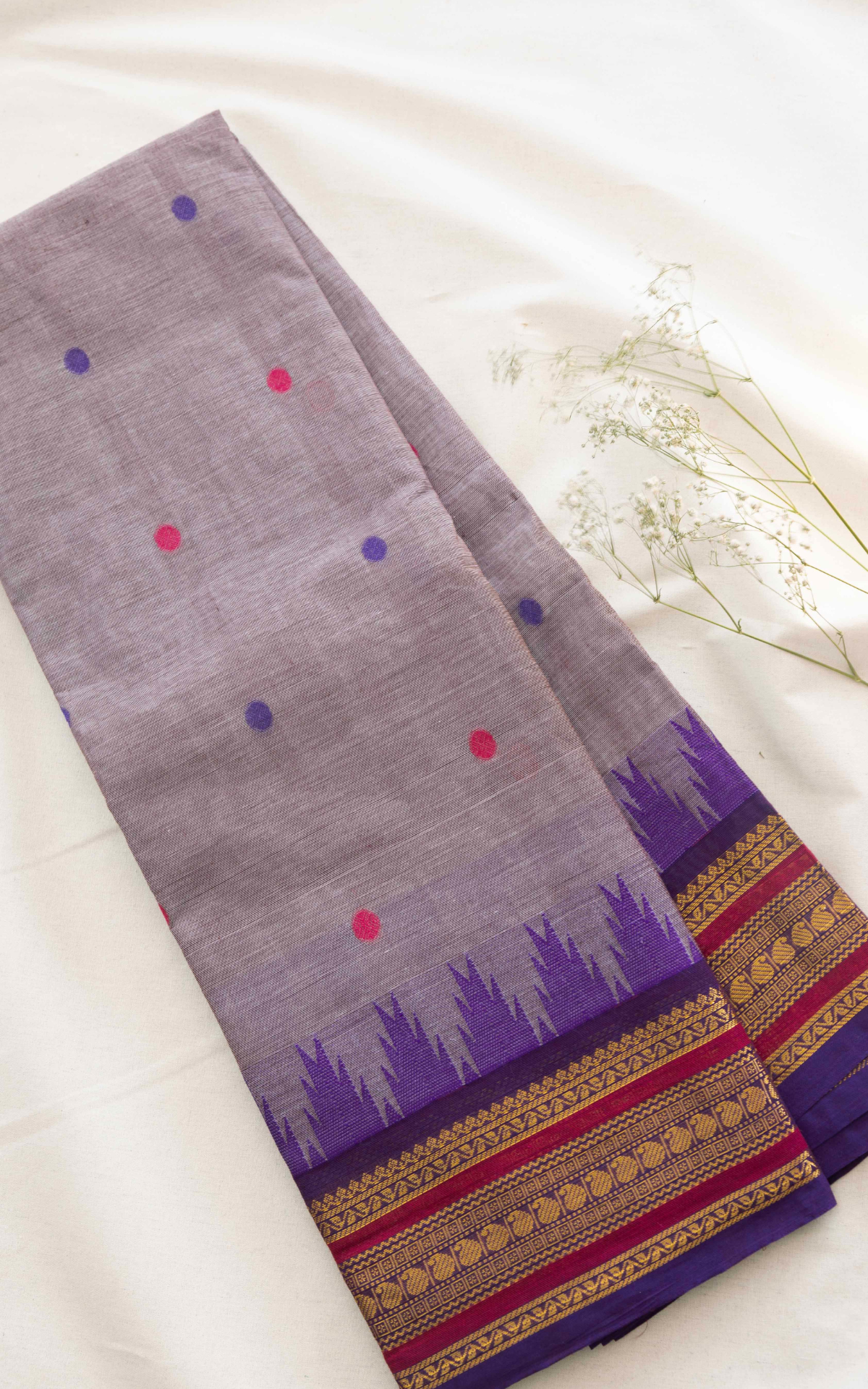 Butta Chettinad Cotton Saree CW569