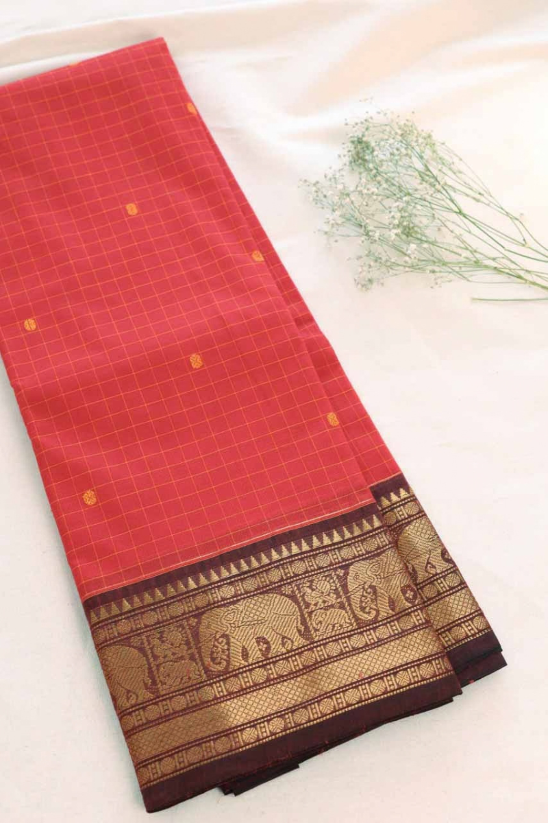 Kattam Chettinad Cotton Saree CW438