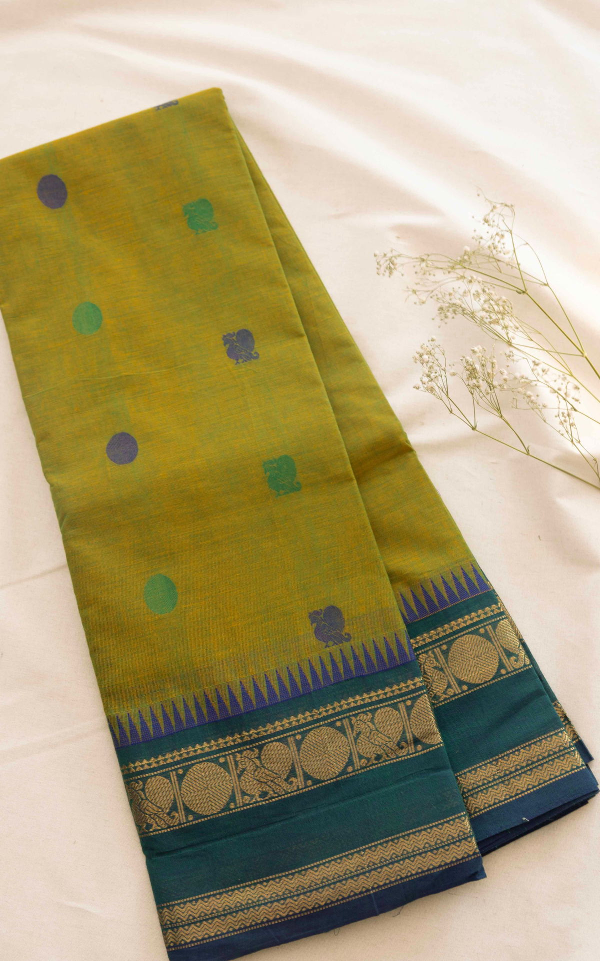 Butta Chettinad Cotton Saree CW573