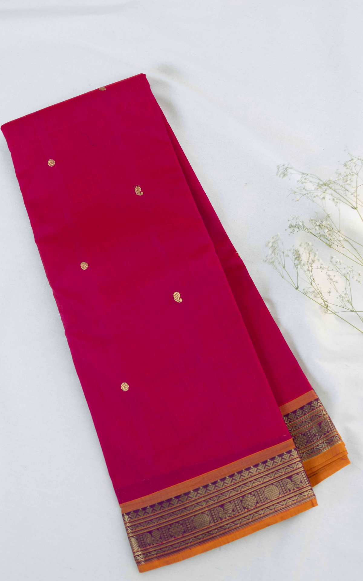 Butta Mercerised Chettinad Cotton Saree CW574
