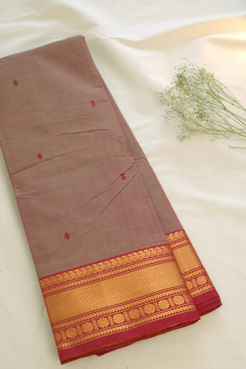 Butta Chettinad Cotton Saree CW444