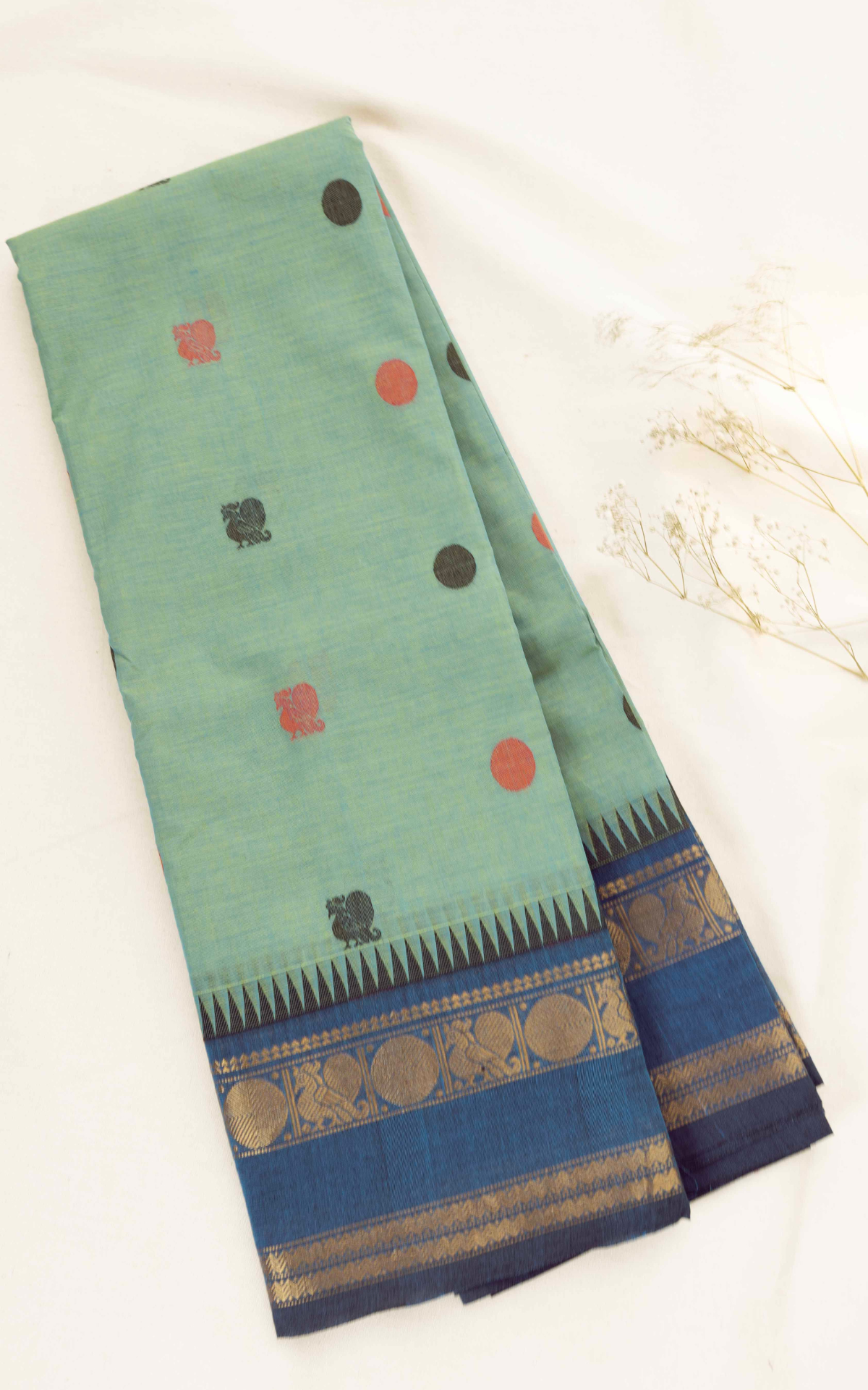 Butta Chettinad Cotton Saree CW579