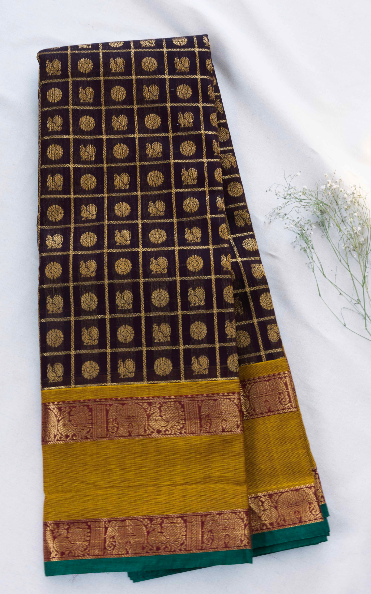 Kattam Chettinad Cotton Saree CW586