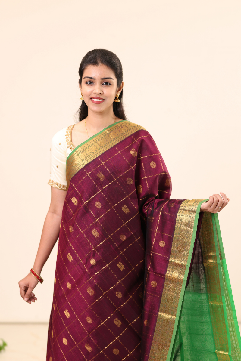 Kanchi Silk Cotton Saree A128