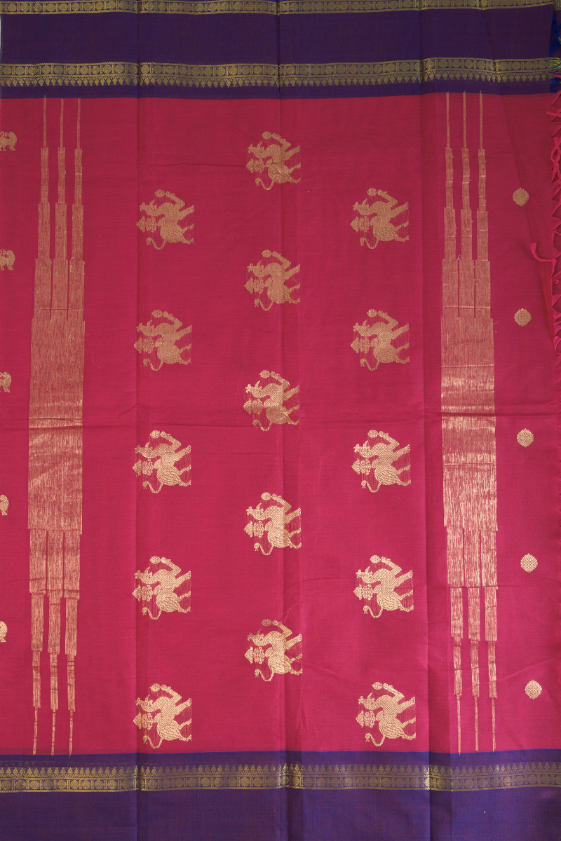 Butta Chettinad Cotton Saree CW476