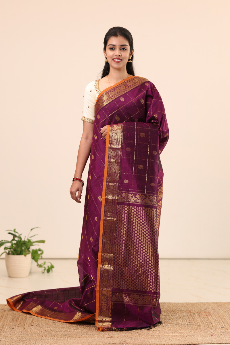 Kanchi Silk Cotton Saree A129