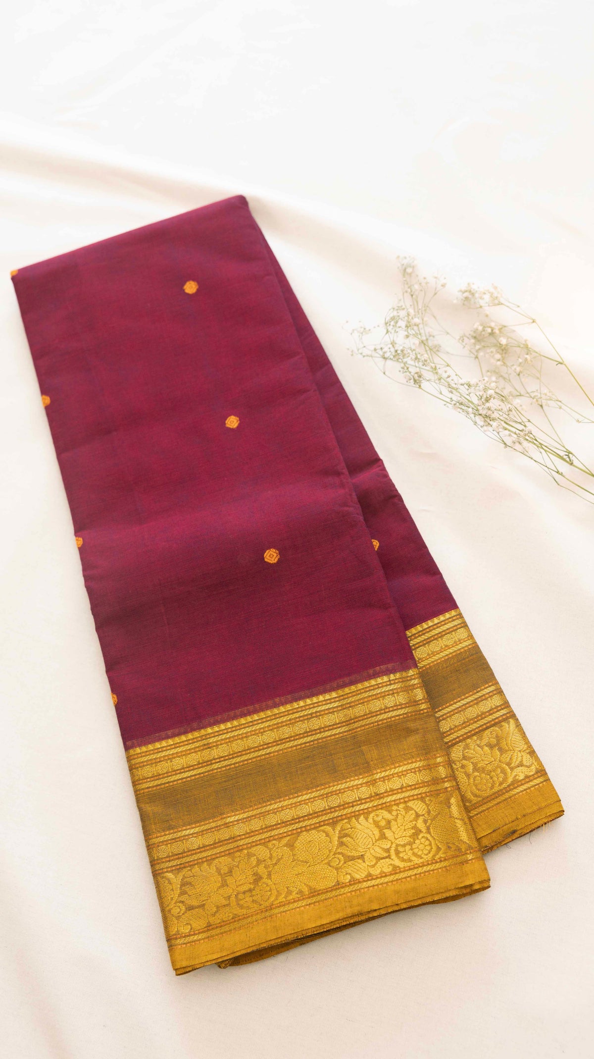 Butta Chettinad Cotton Saree CW545
