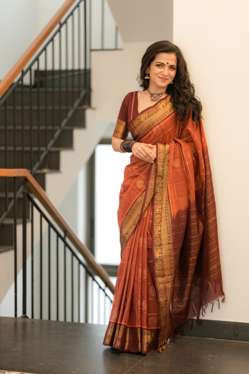 DD Kanchi Silk Cotton Saree