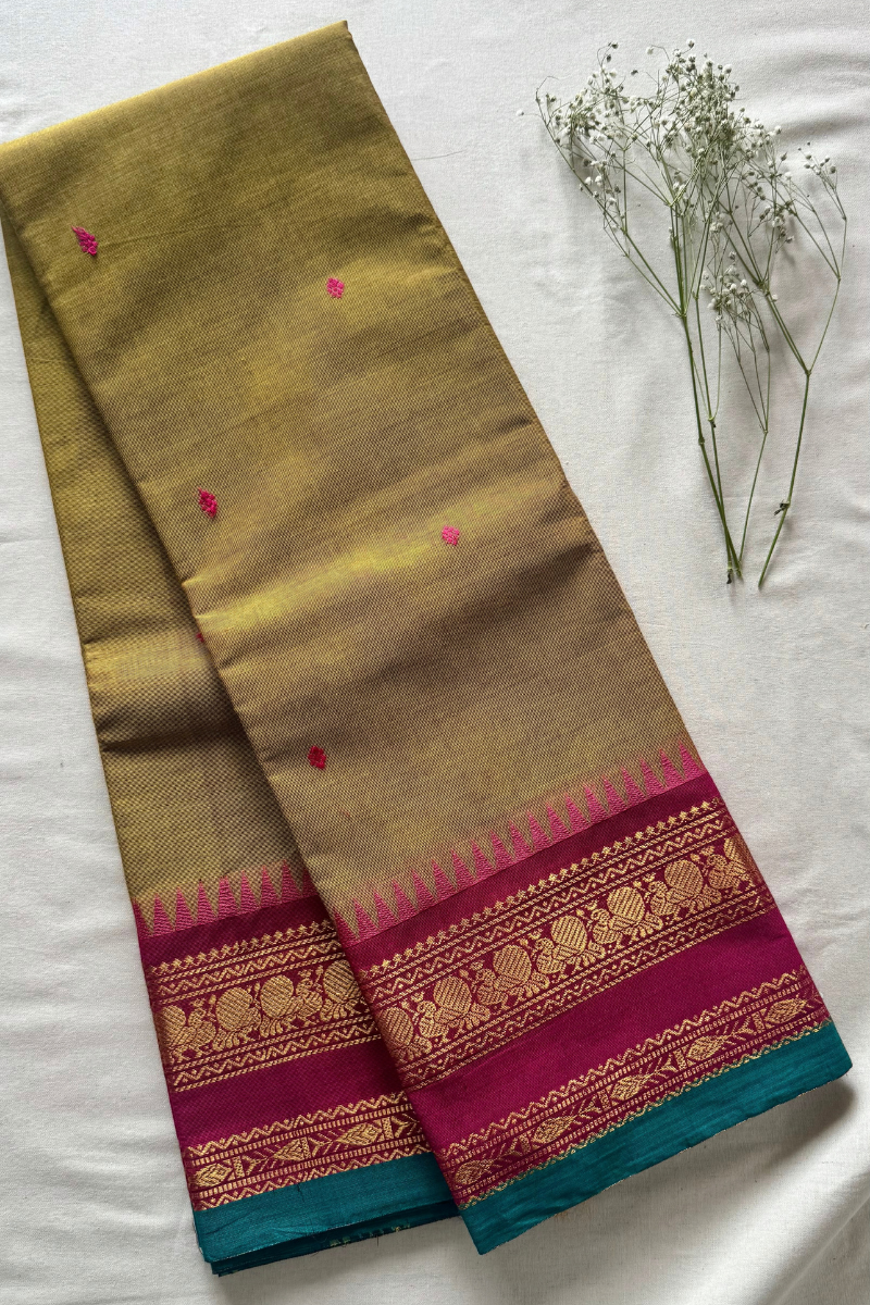 Butta Chettinad Cotton Saree CW257