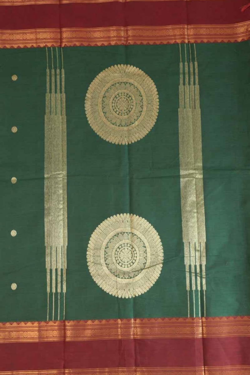 Butta Chettinad Cotton Saree CW479
