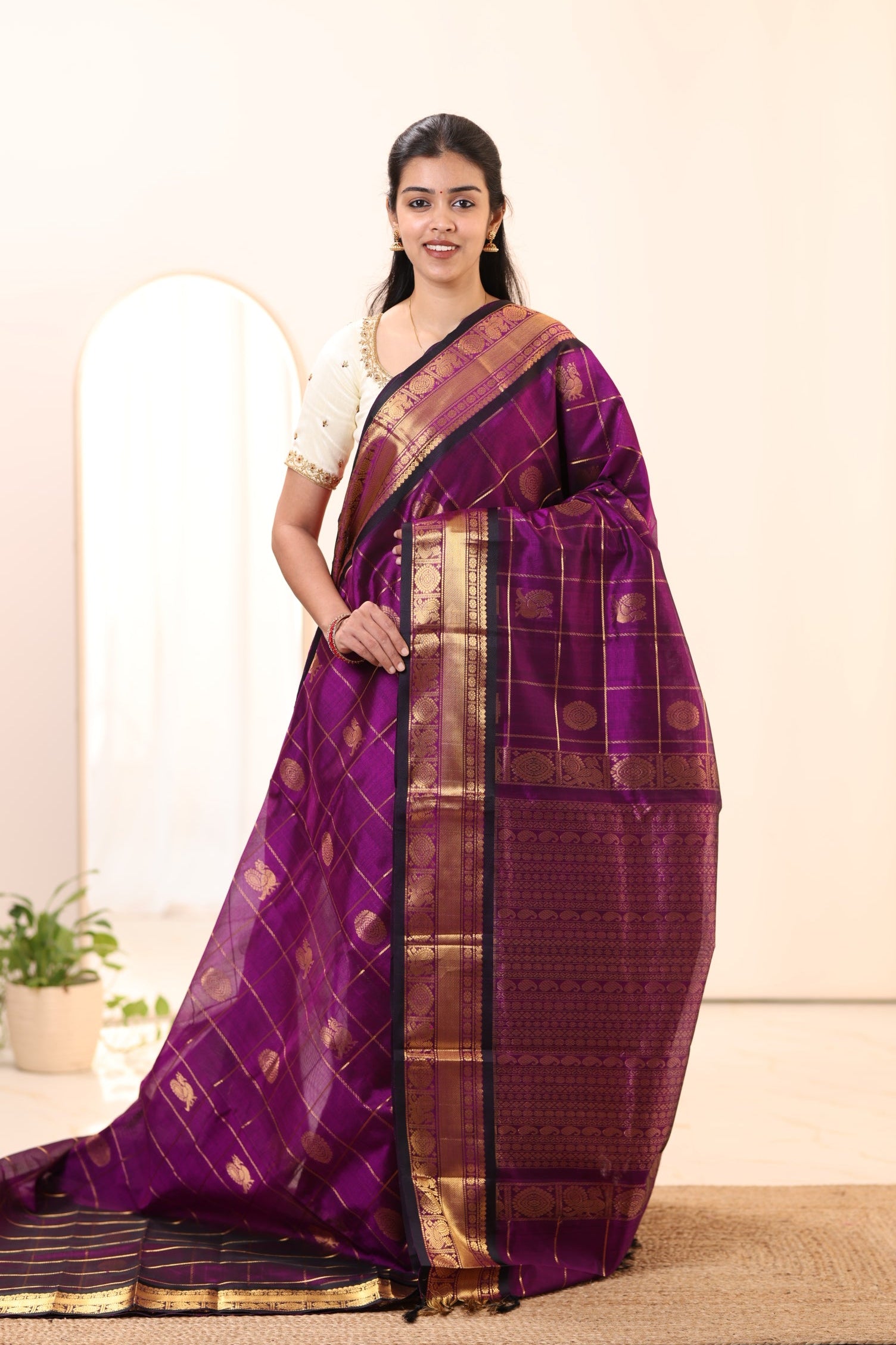 Kanchi Silk Cotton Saree A96