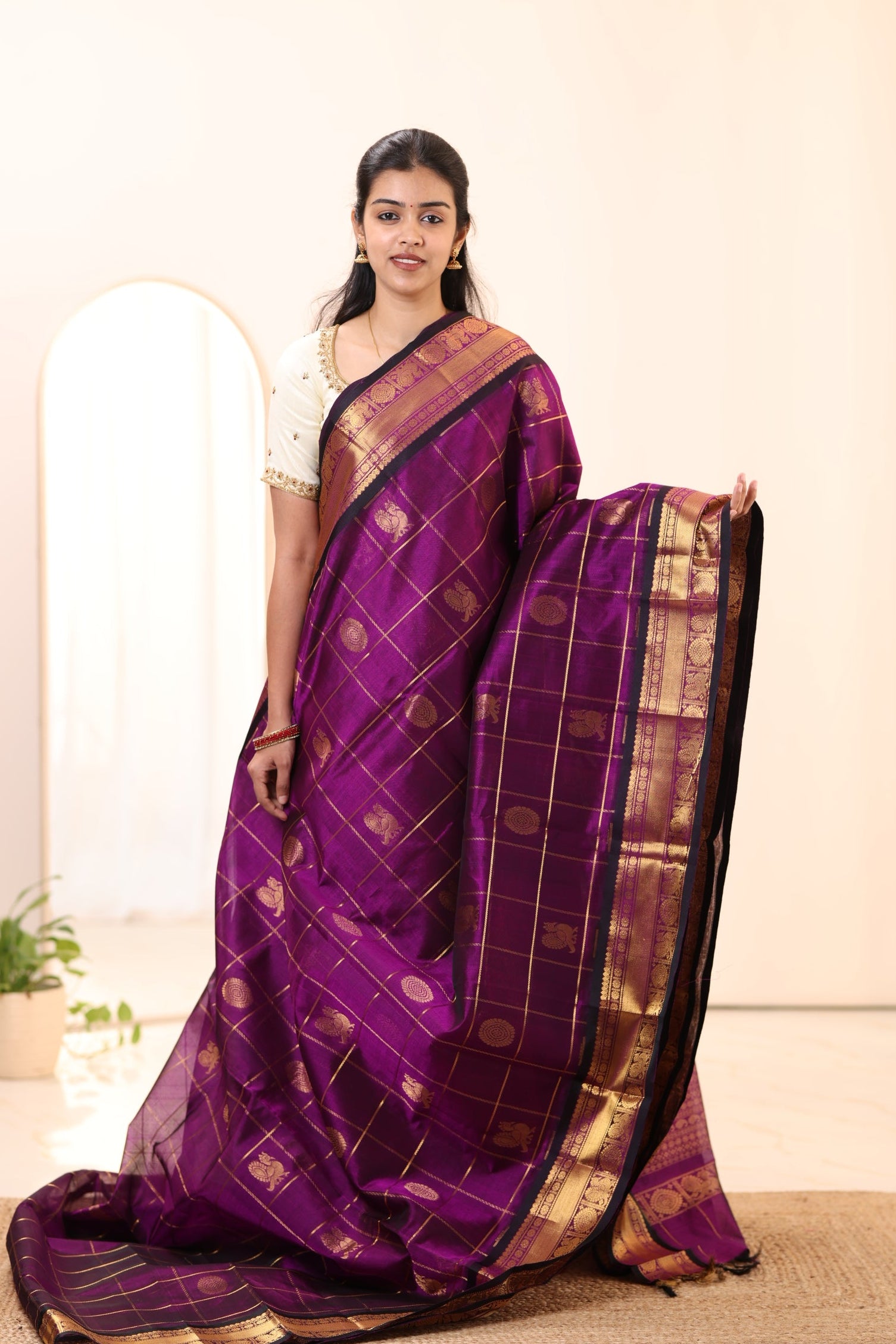 Kanchi Silk Cotton Saree A96