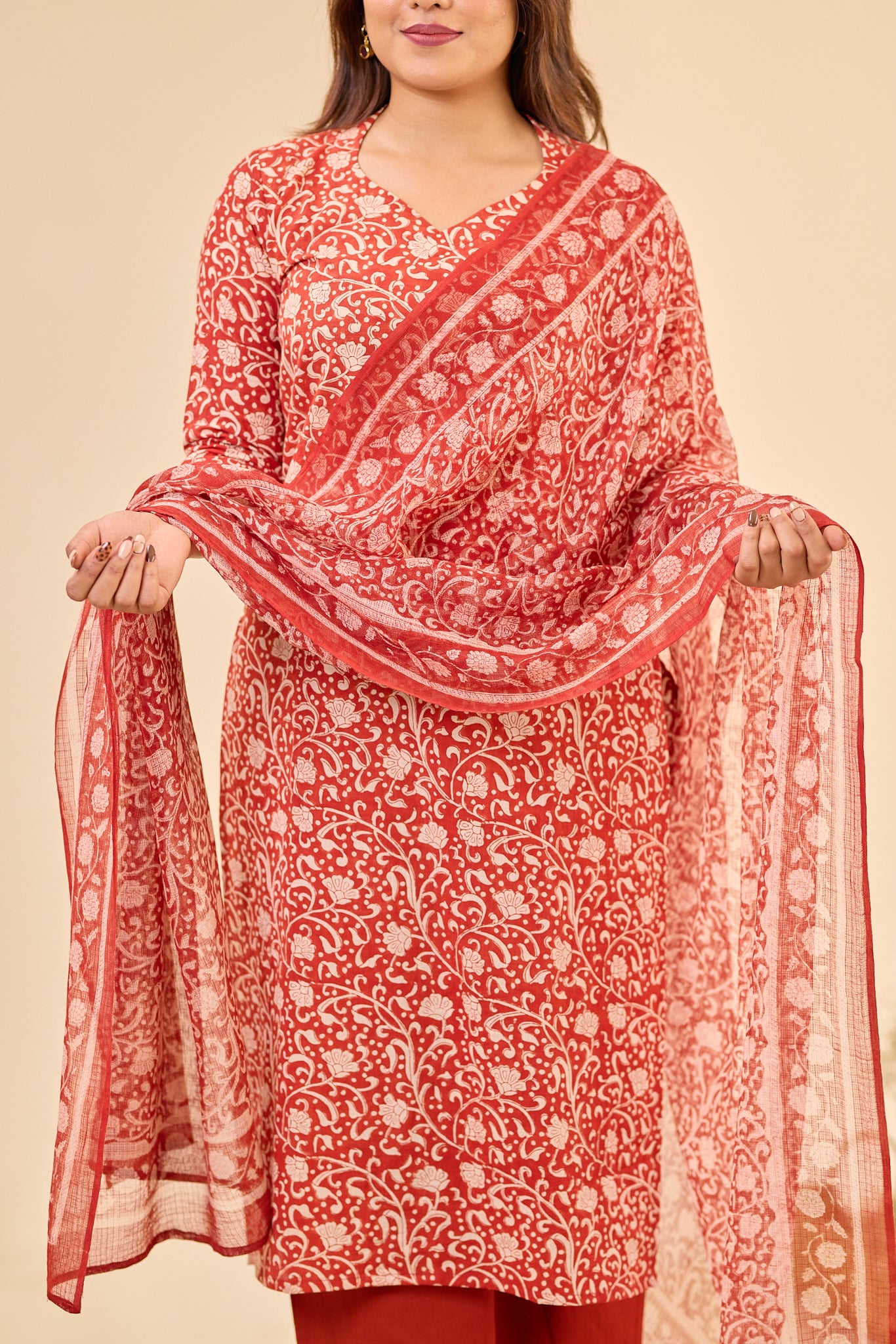 Maroon Kota Dupatta