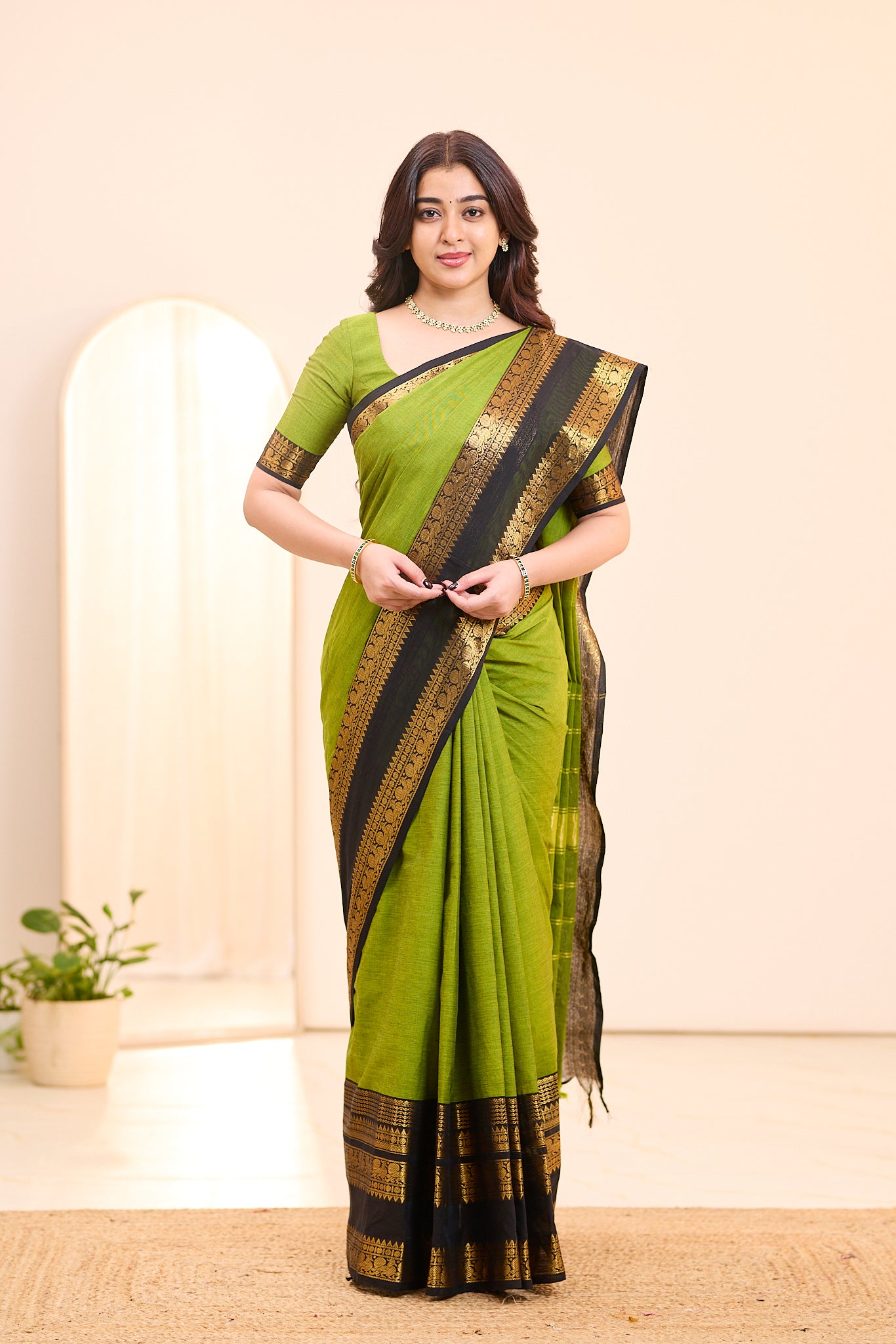 Bay Leaf Chettinad Cotton Saree