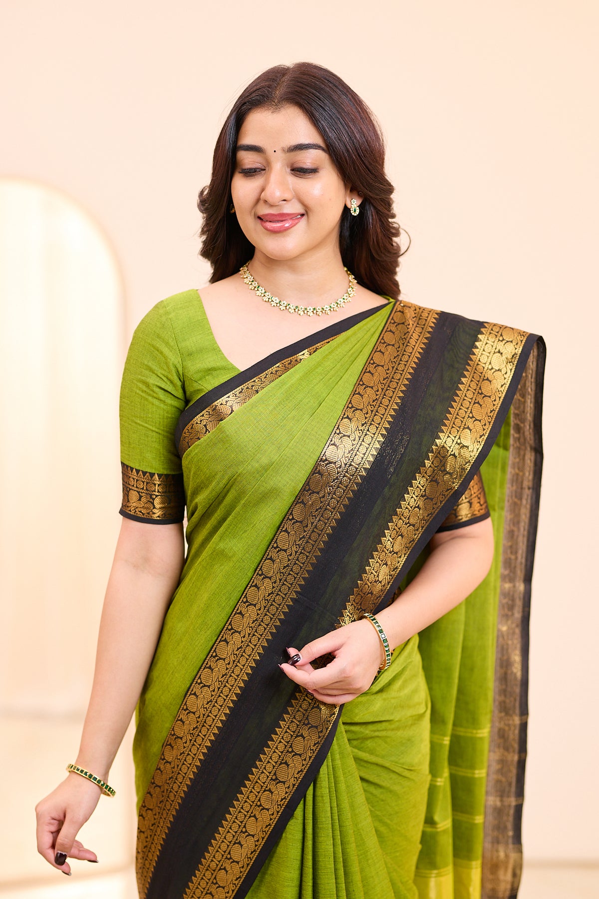 Bay Leaf Chettinad Cotton Saree