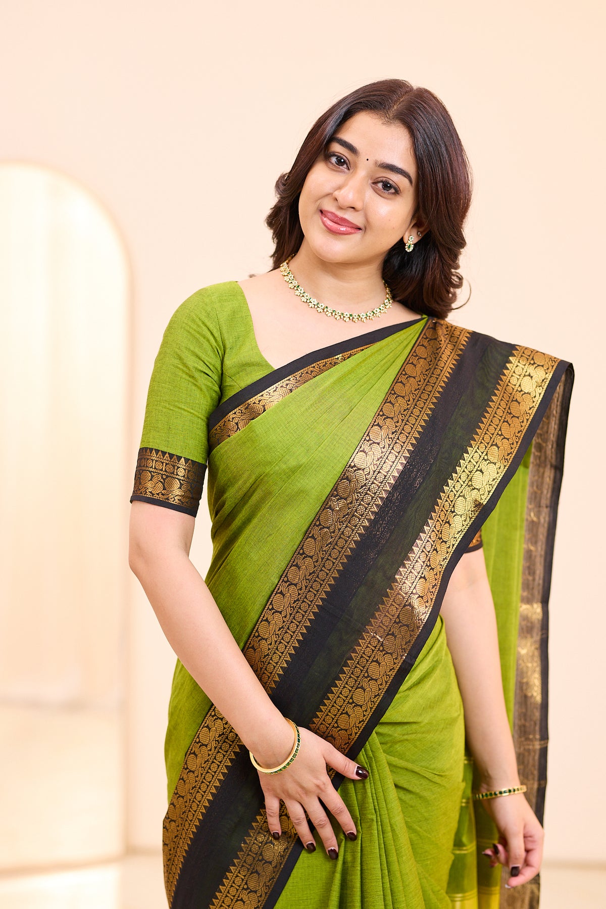 Bay Leaf Chettinad Cotton Saree