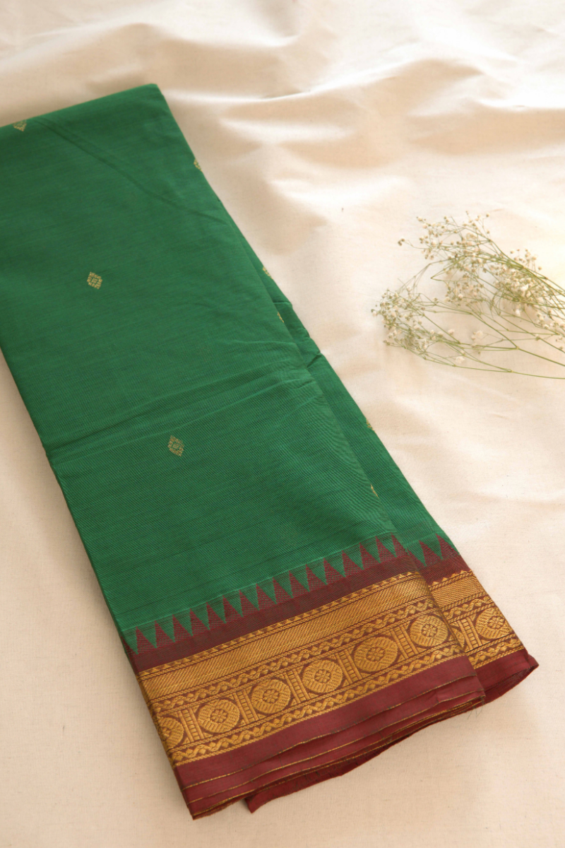 Butta Chettinad Cotton Saree CW332