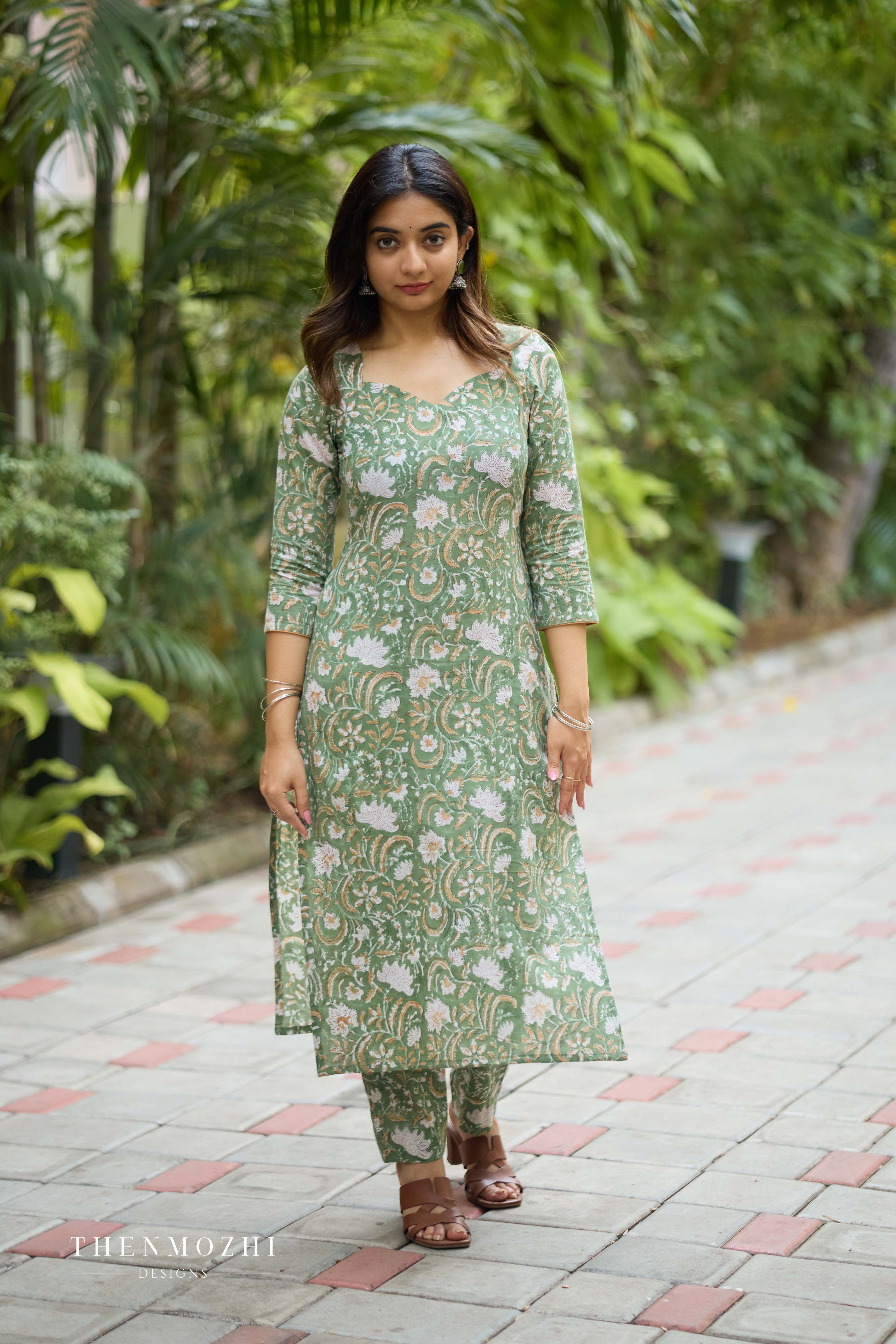 Sea Green Printed Coord Set