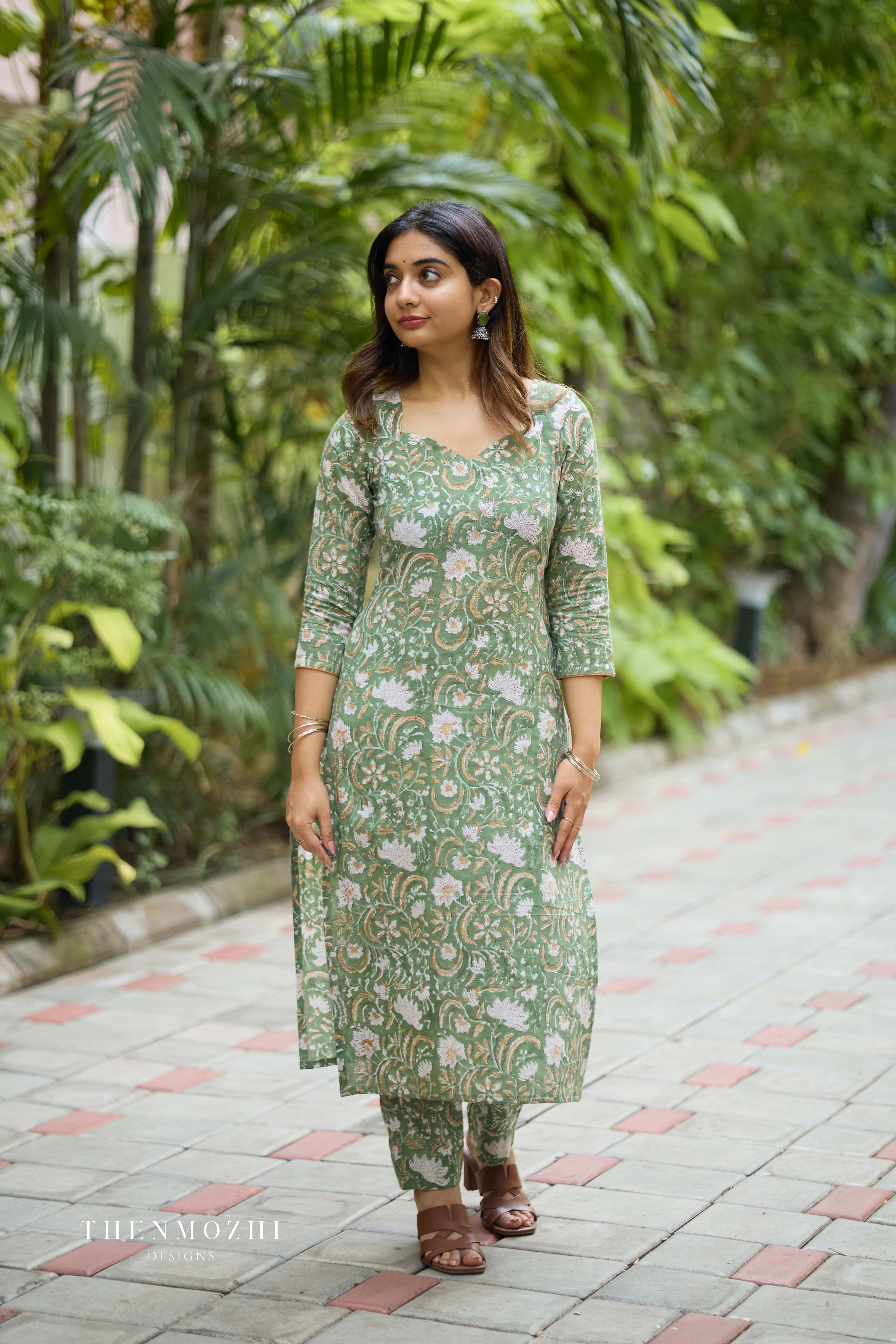 Sea Green Printed Coord Set