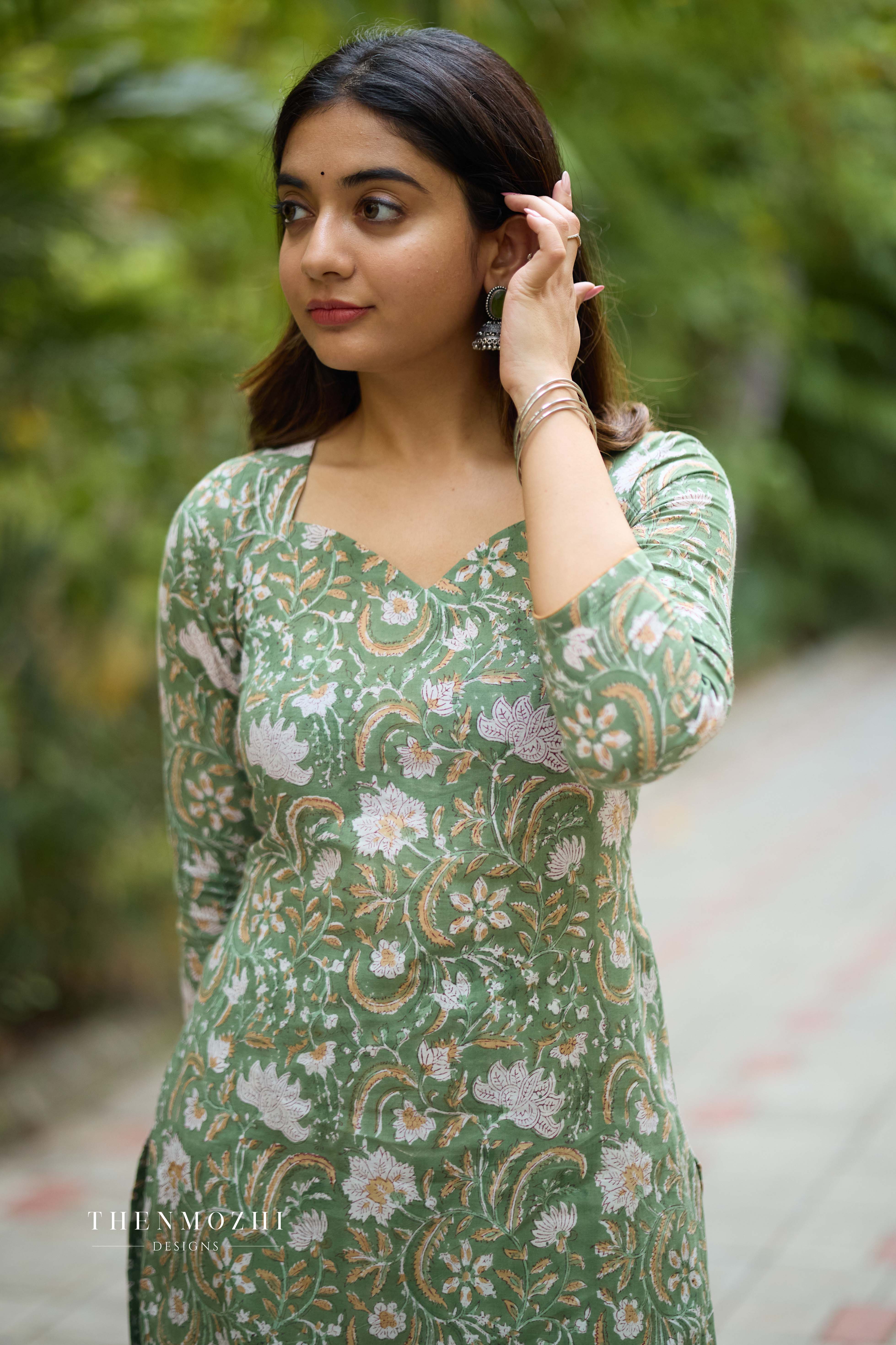 Sea Green Printed Coord Set