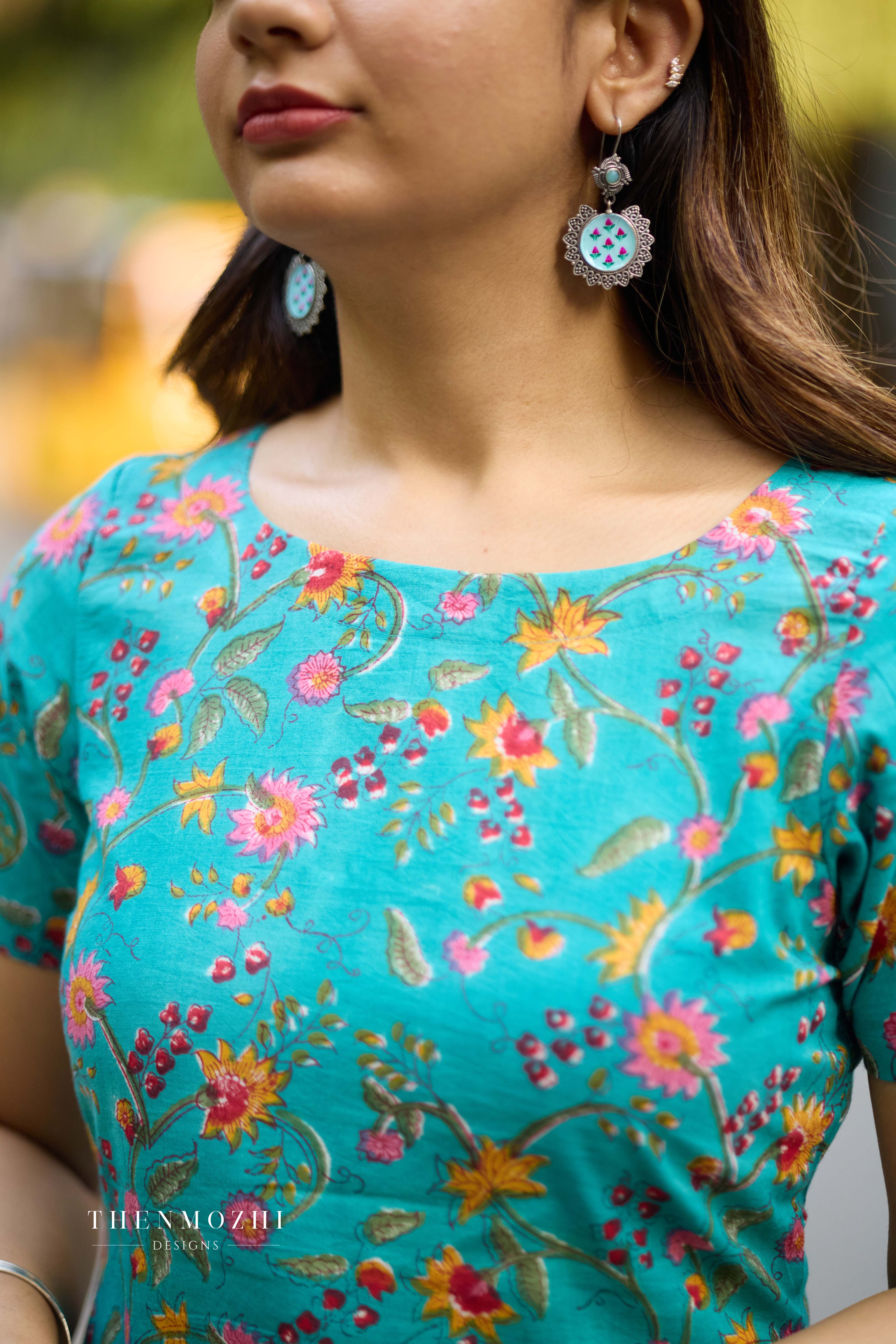 Peacock Green Printed Coord Set