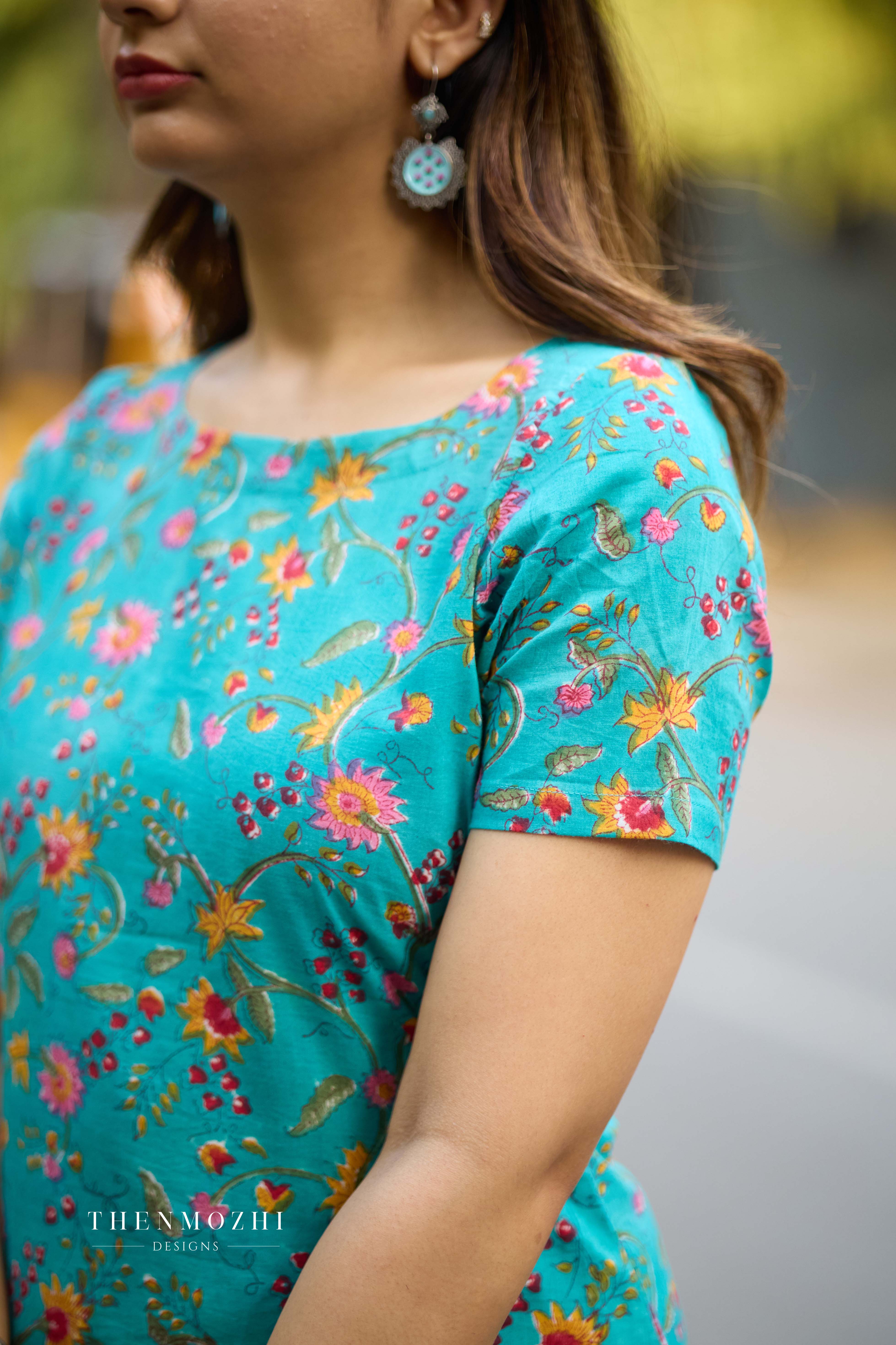 Peacock Green Printed Coord Set