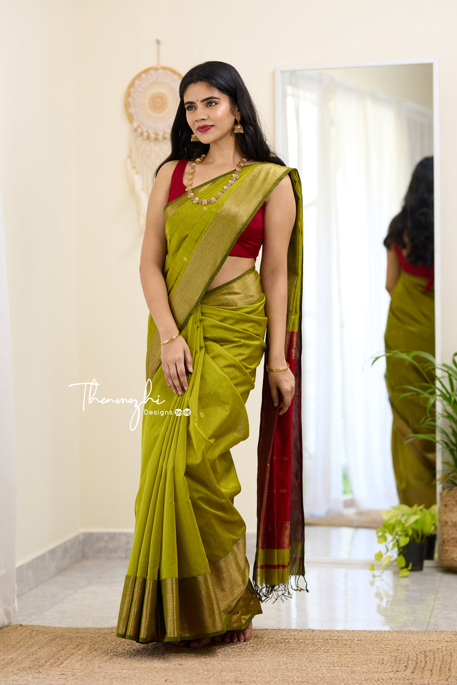 Light Olive Green Color Organza Festival Saree Collection – tapee.in