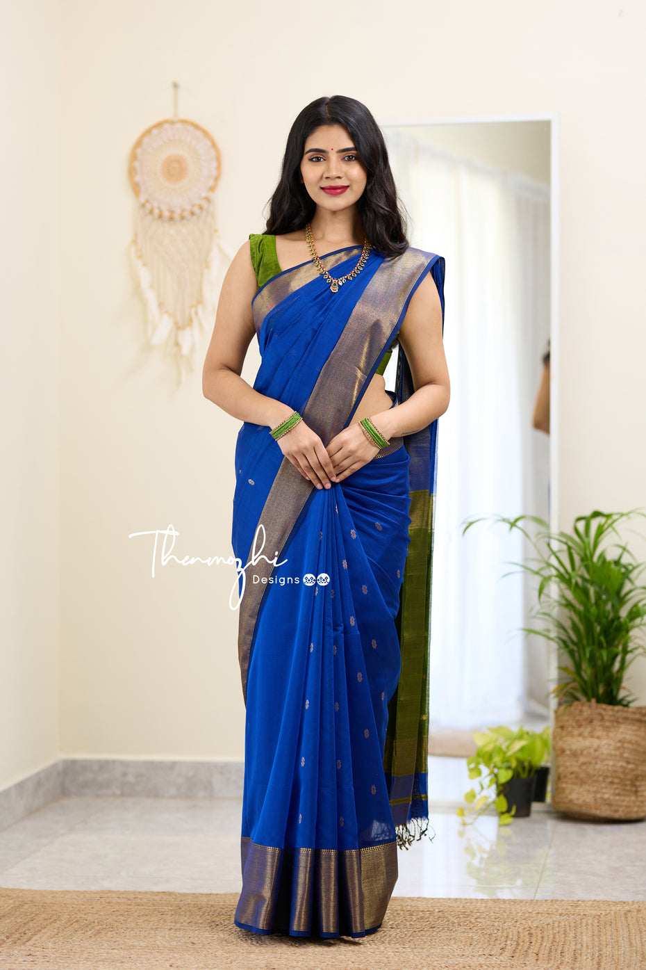 Blue and Sea Green Kanchi Silk Saree in Bidar at Rs.11550/Piece in bidar  offer by Sri Vijaylaxmi Silks