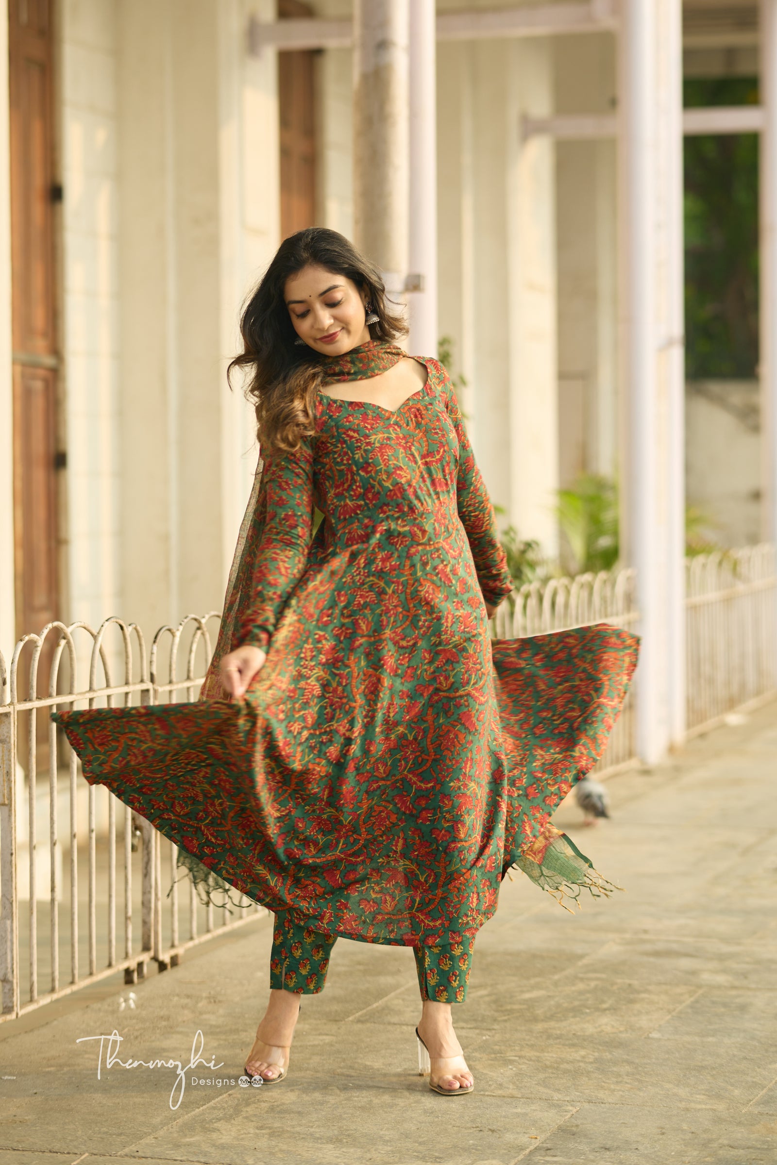 Office Wear Spun Cotton 3 Pcs Salwar Set -OSS08