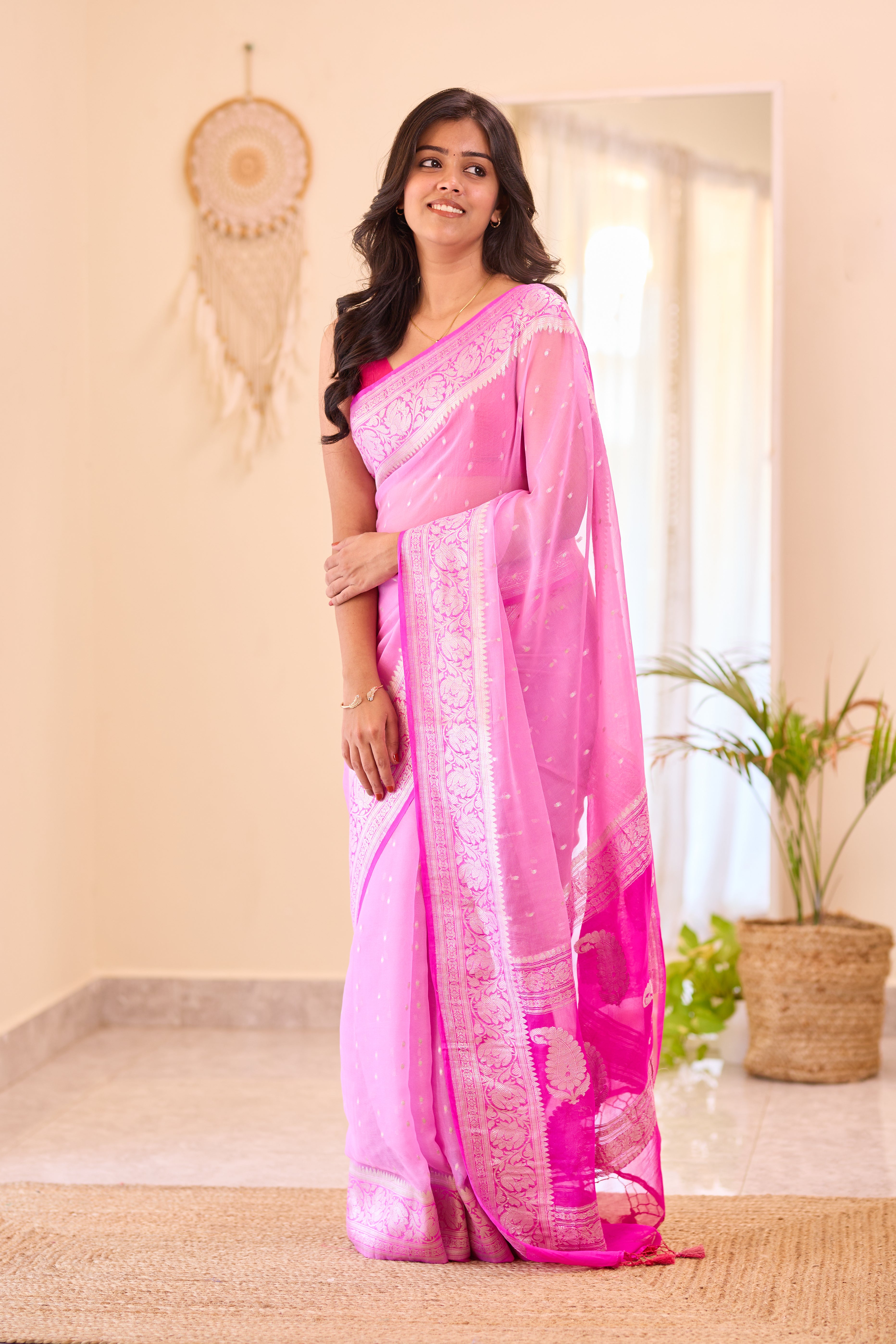 Light Pink Khaddi Chiffon