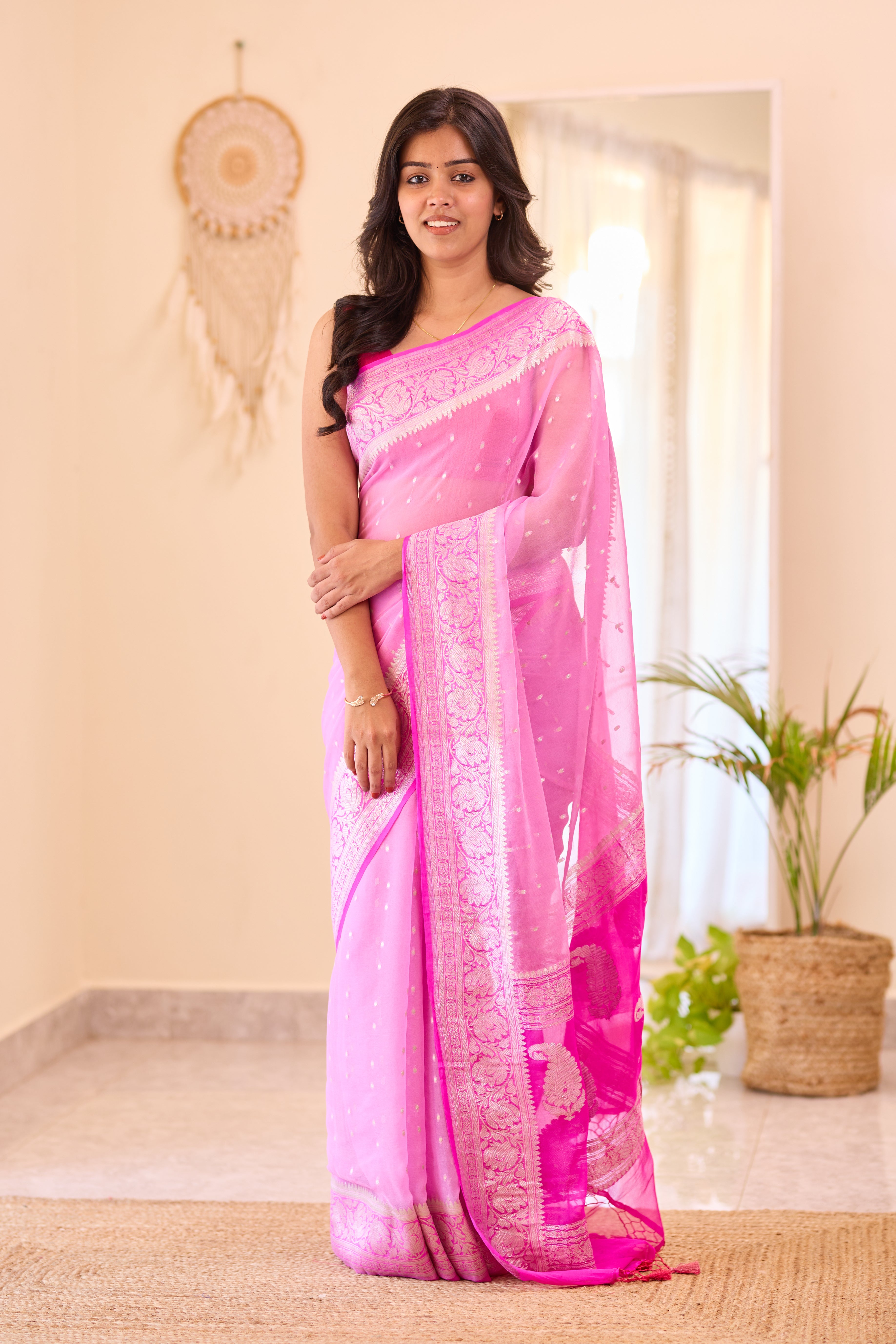 Light Pink Khaddi Chiffon