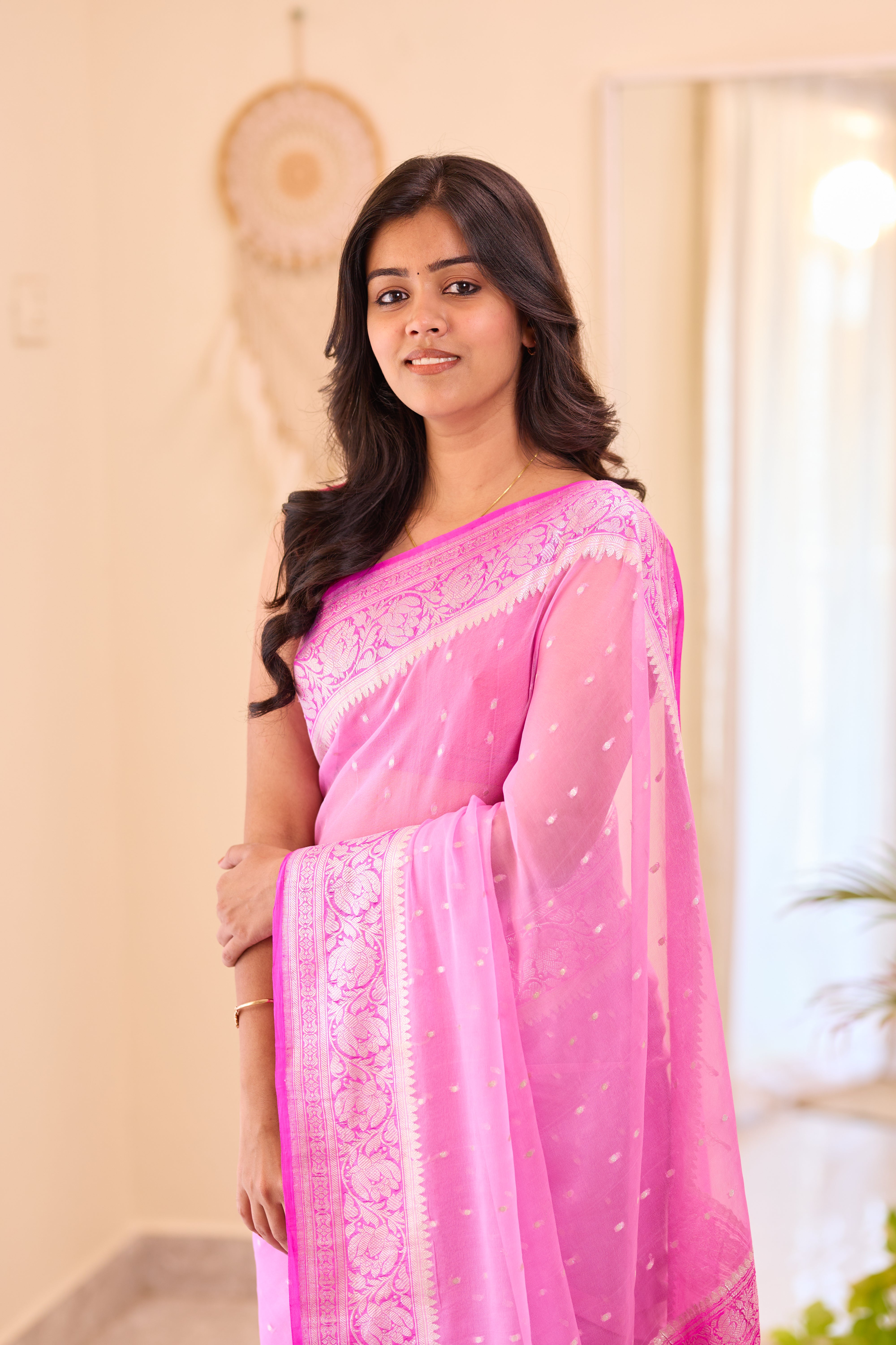 Light Pink Khaddi Chiffon