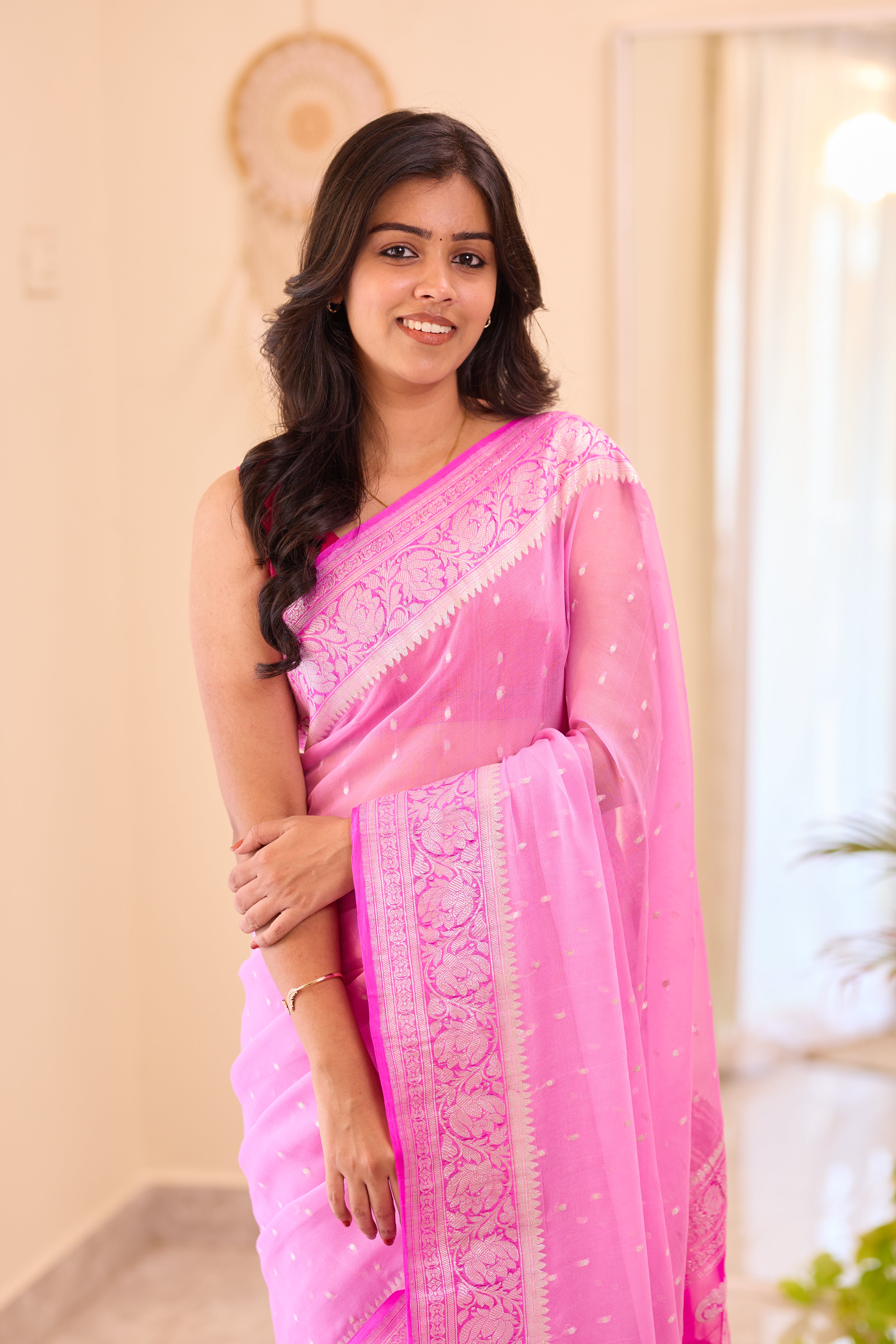 Light Pink Khaddi Chiffon