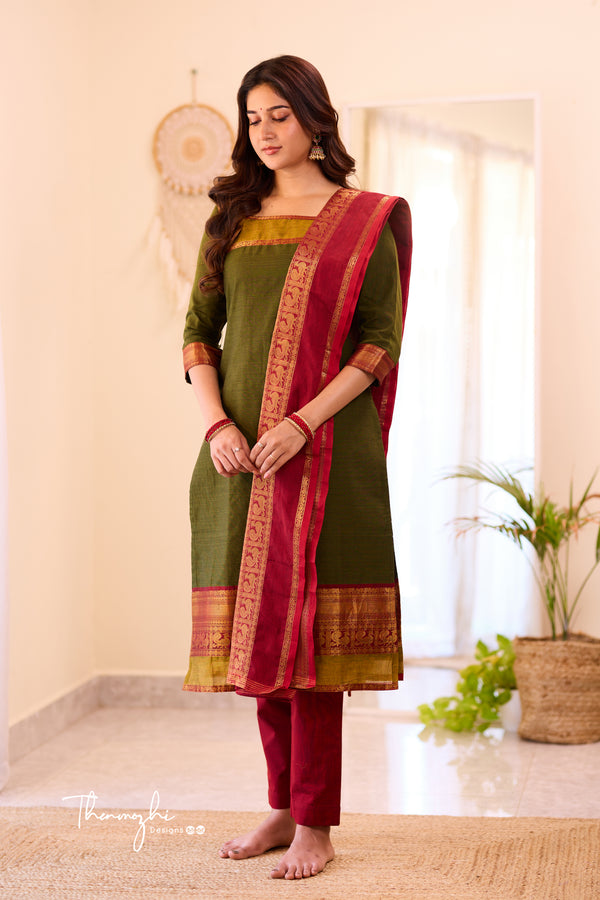 Mehendi Green Chettinad Cotton main image 0