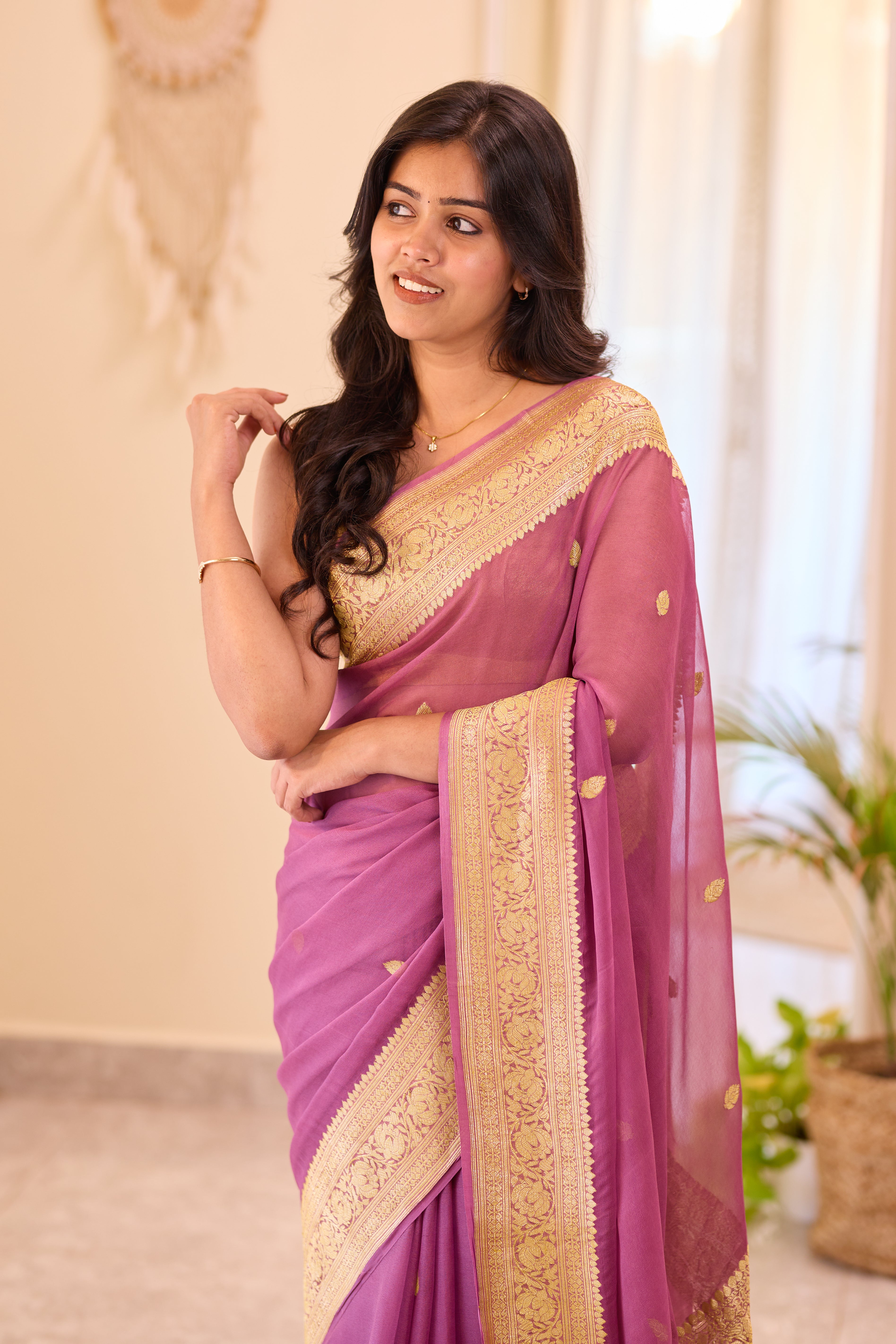 Pink Khaddi Chiffon