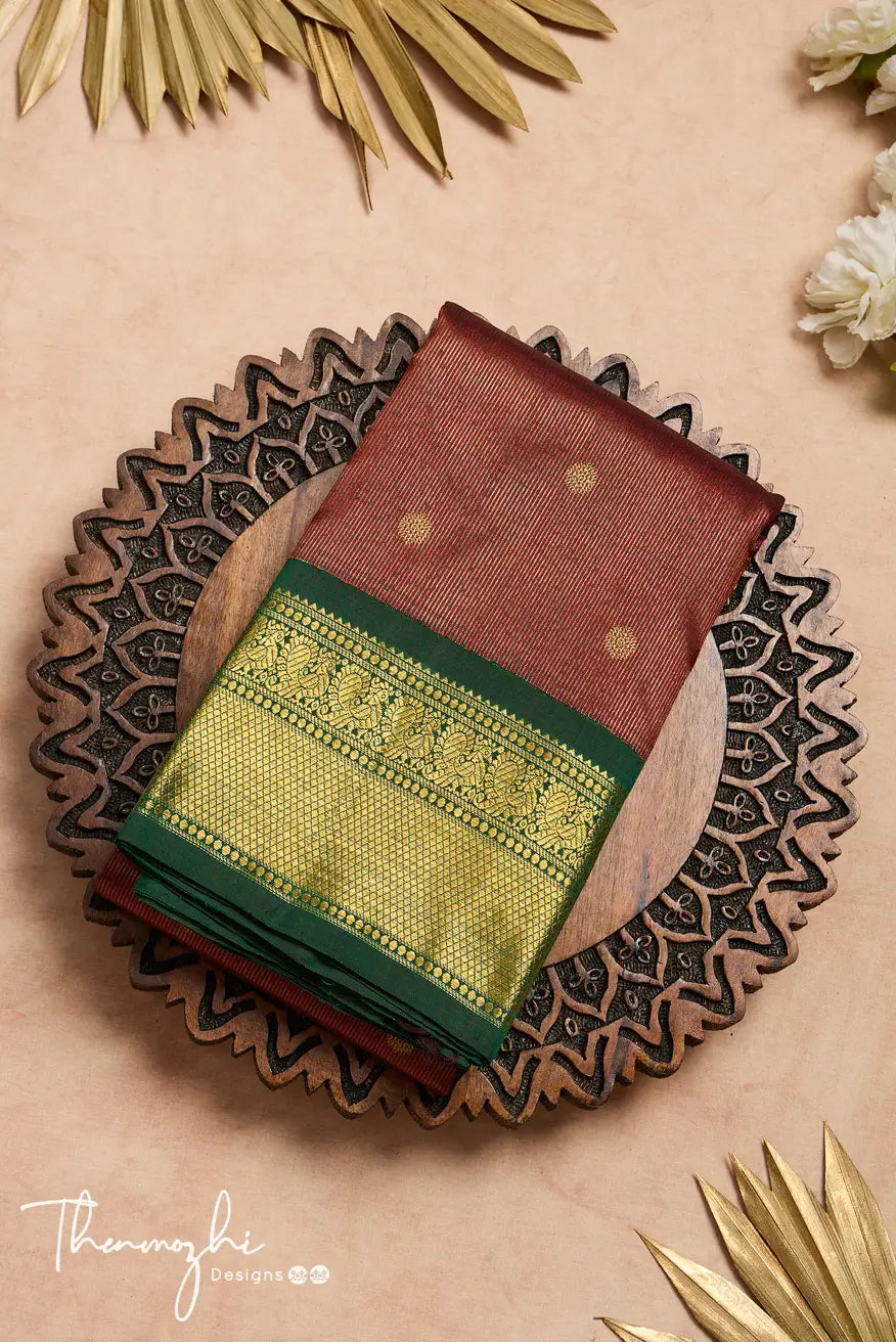 Traditional Design Kanjivaram Handwoven Brocade Silk Saree | Bridal Sa –  Panjavarnam