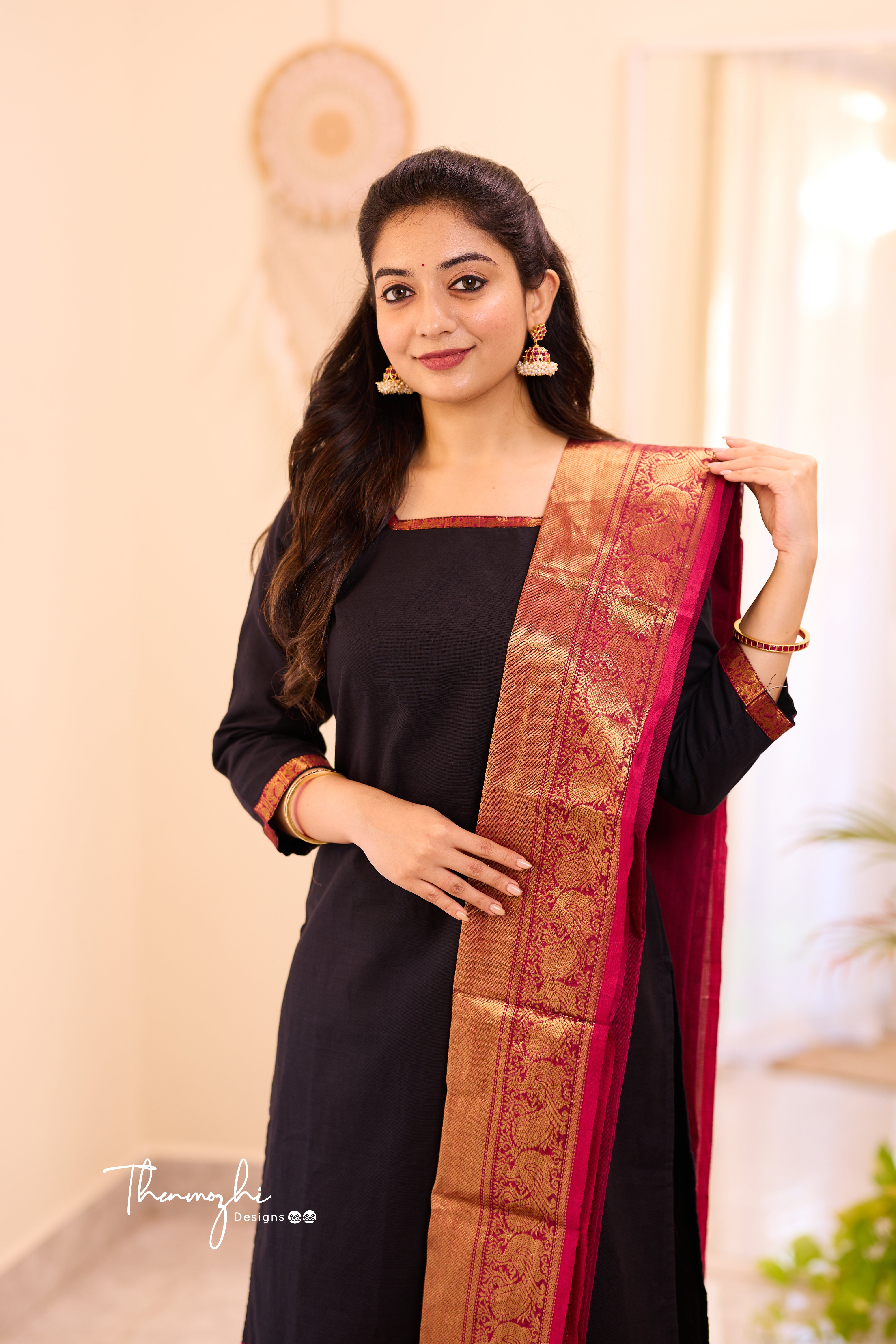 Black Chettinad Cotton Salwar